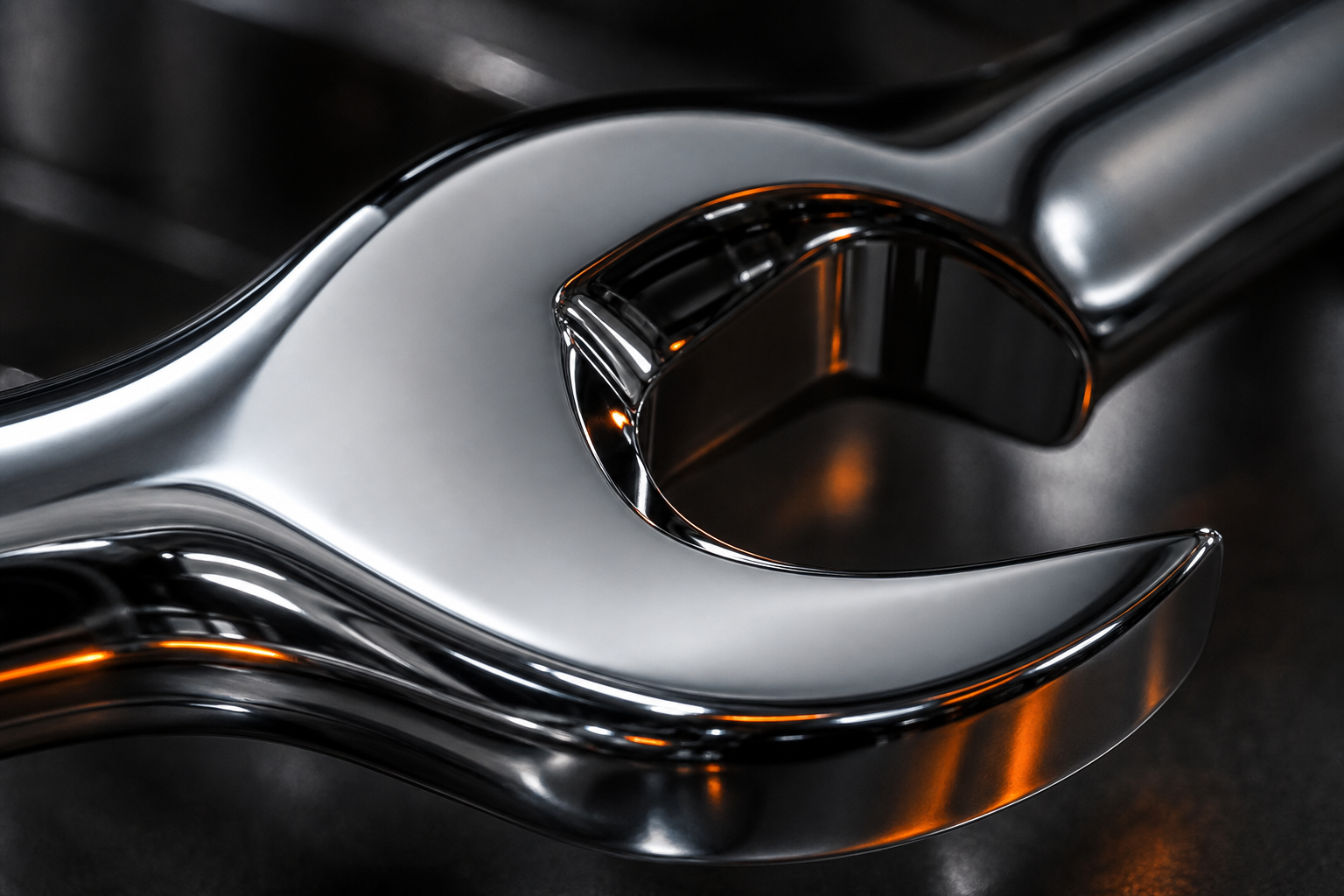 Bright chrome plating macro finish