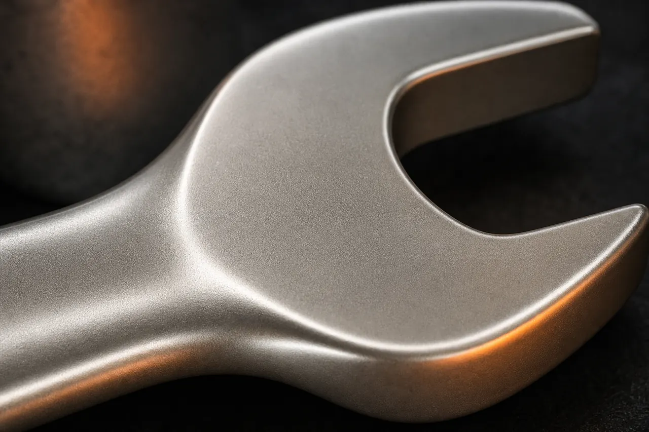 Pearl nickel plating macro finish