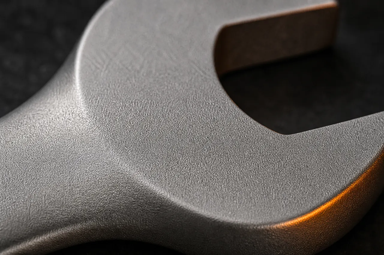 Sandblasted matte macro finish