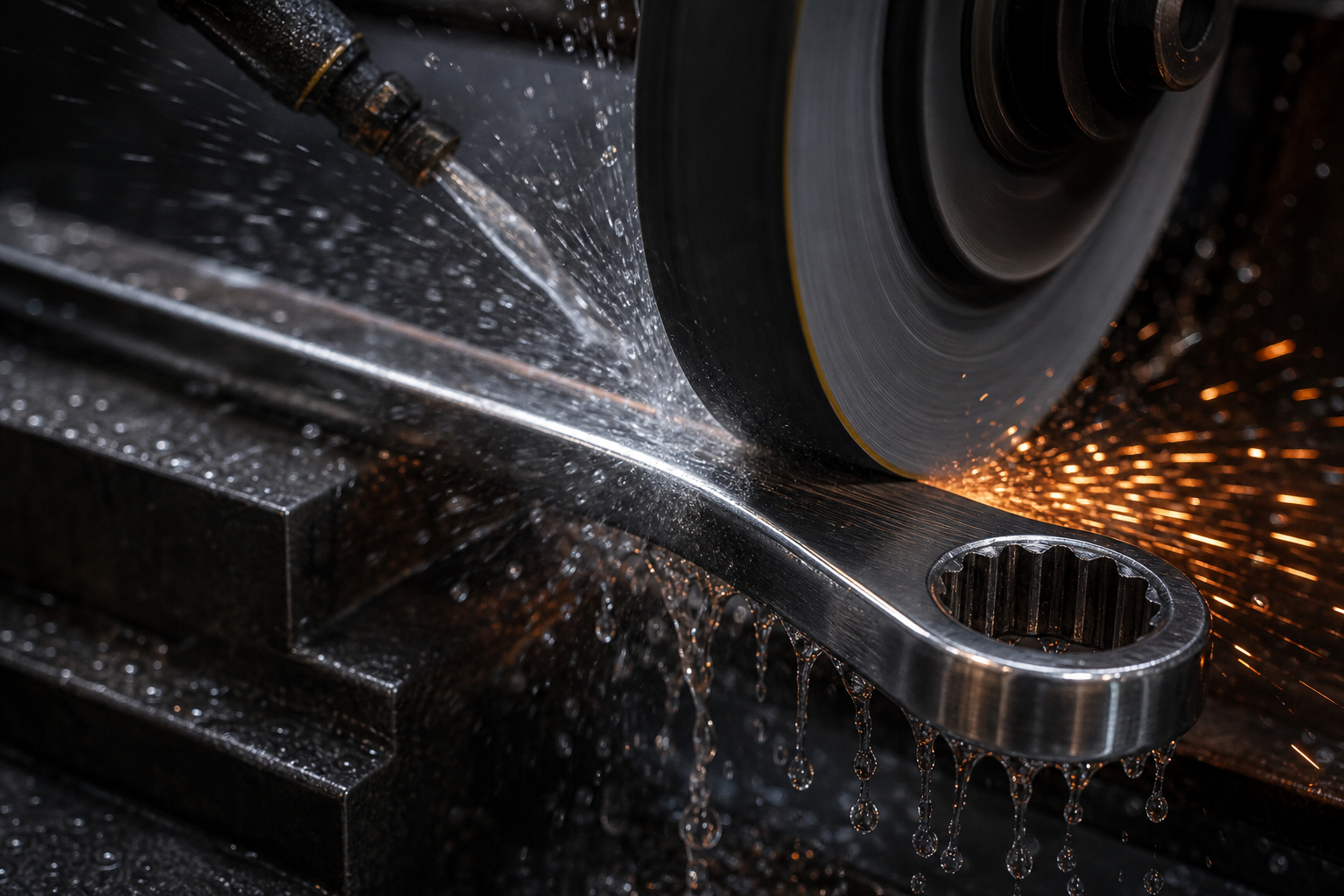 Water grinding manufacturing step